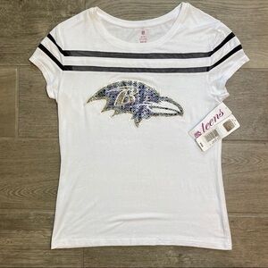NWT NFL Teens Baltimore Ravens Tee shirt in size M